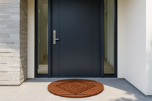 Load image into Gallery viewer, Smaller teak mat positioned very close to the door