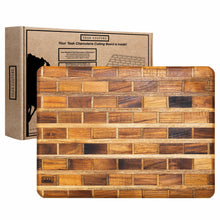 Load image into Gallery viewer, Artisanal Teak Charcuterie, Cutting, Cheese & Bread Board, Handmade, 16x12x1, for Slicing, Dicing & Food Serving