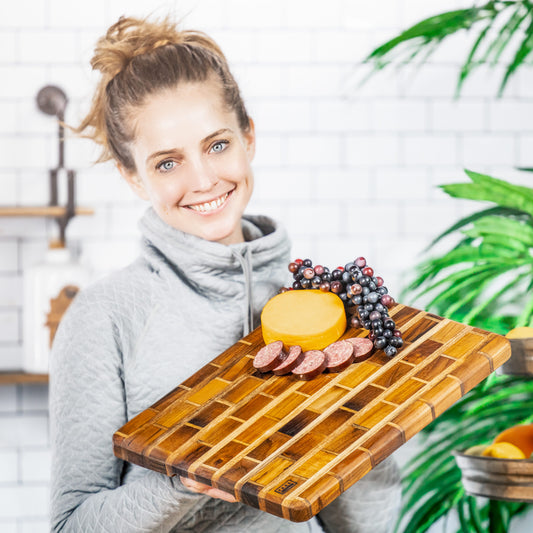 Teak charcuterie board