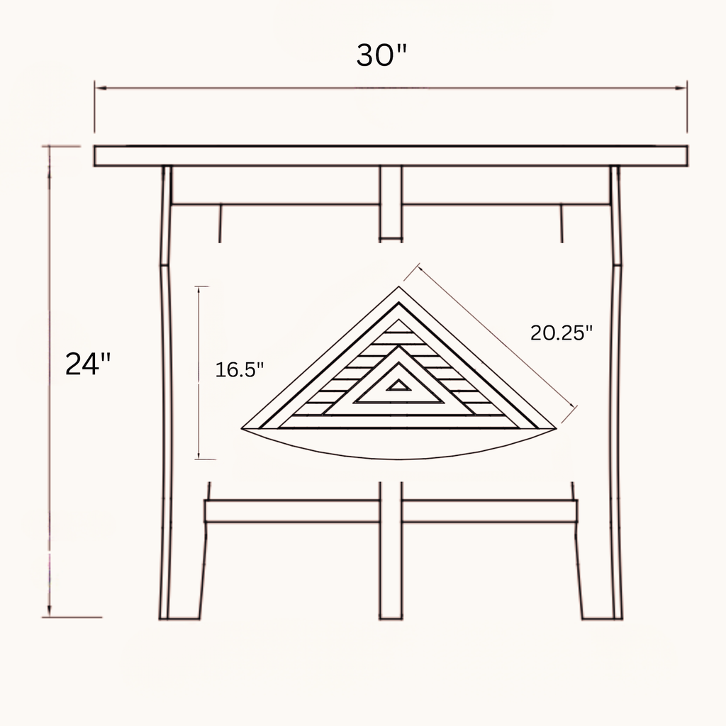 Stylish Teak Corner Shower Bench, Extra Tall, Leveling Feet, Waterproof, Teak Oil Finish, 24x30x17, use also as end table, night stand, plant display