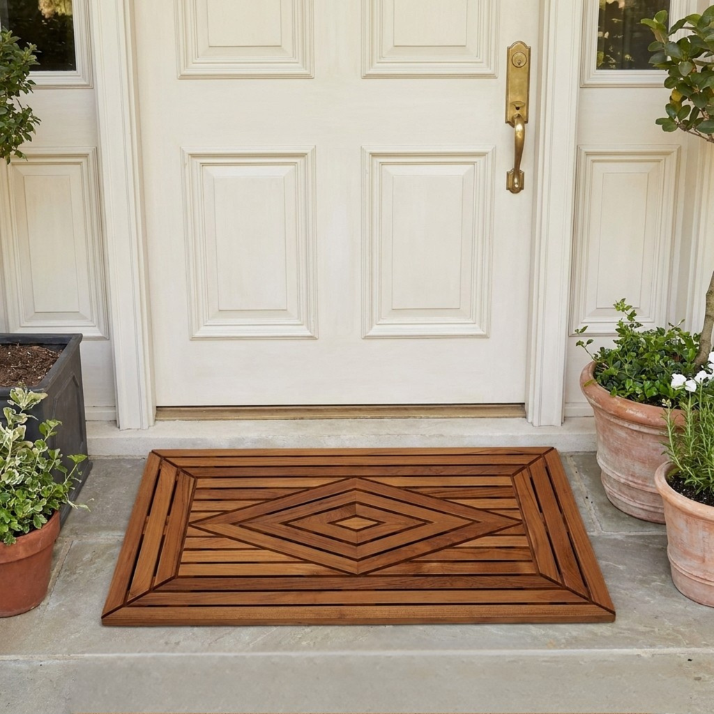 Teak doormat