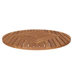 Fashionable Teak Shower Mat, Round, Xtra-Large 32” Diameter, Waterproof, Teak Oil Finish, for Bathroom, Pool, Spa, Boat, Sauna, Patio, Front Door from Our Diamond Collection