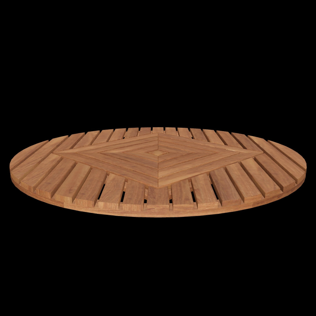 Round Teak Mat
