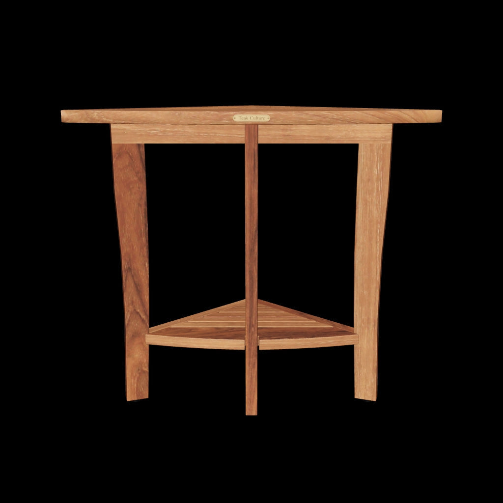 Triangular Teak Stool