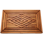 teak shower mat
