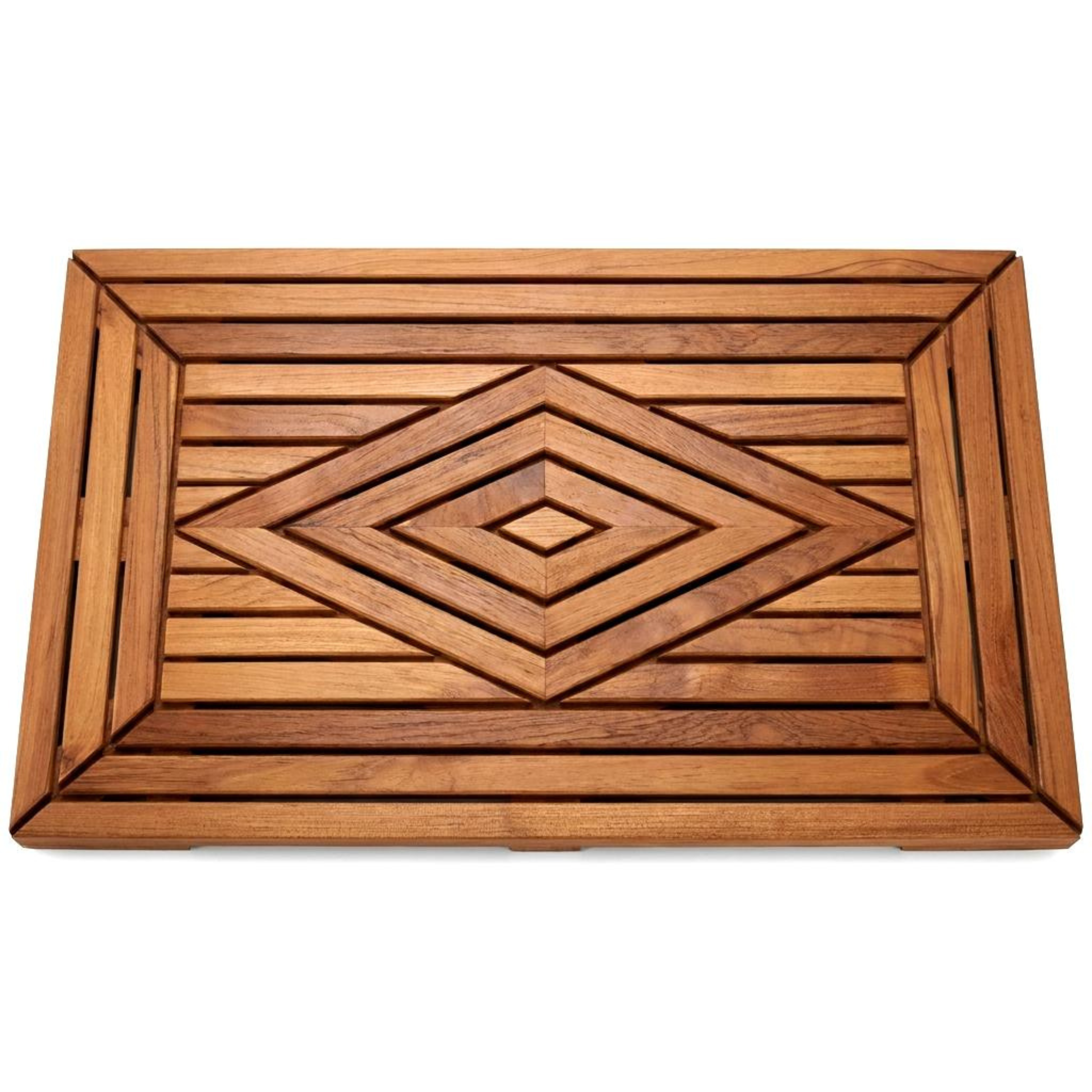 teak shower mat