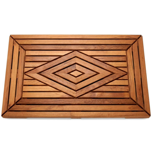 teak shower mat