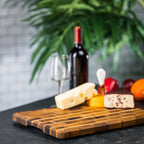 Premium teak cheese serving board